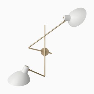 White Fifty Twin Wall Lamp by Victorian Viganò for Astep