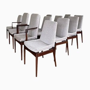 Rosewood Dining Chairs by Robert Heritage for Archie Shine, 1950s, Set of 12