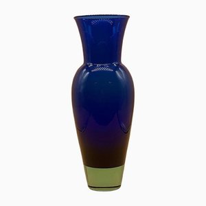 Cobalt Blue Vase with Light Blue Base from Royal Copenhagen