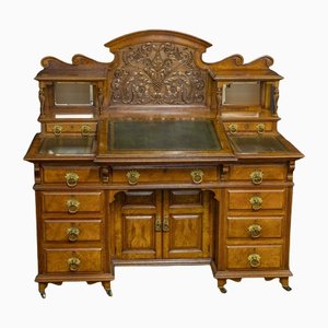 Late Victorian Pollard Oak Desk by Thomas Turner