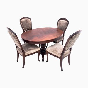Dining Table With Chairs, Northern Europe, Set of 5