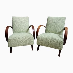 H-227 Armchairs by Jindřich Halabala for Up-Zavody, 1930s, Set of 2