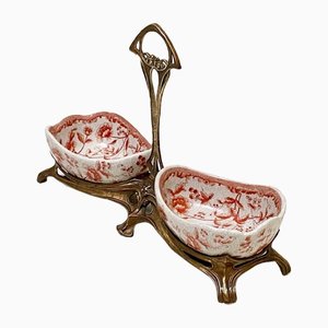 Art Nouveau Decoration with 2 Bowls