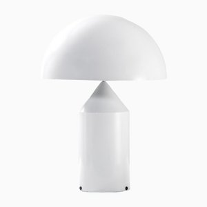 Table Lamp in White Painted Metal by Vico Magistretti for Oluca, 1970s