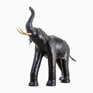 Italian Elephant Sculpture, 1960s, Papier Maché and Leather
