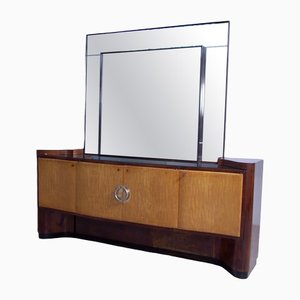Art Decò Briar Sideboard With Large Mirror