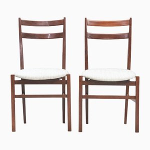 Mid-Century Modern High Back Wenge Chairs, Set of 2