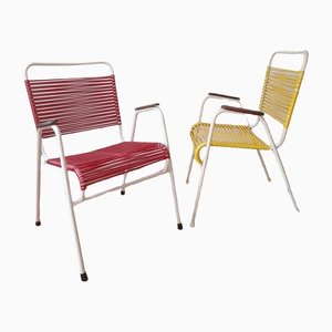 Mid-Century String Garden Chairs, Set of 2