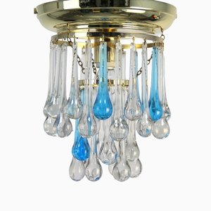 Lámpara de techo de cristal de Murano. Años 60