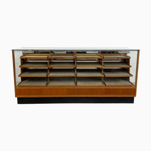 Vintage Danish Display Shop Counter in Oak with Lighting from Allan Christensen & Co.