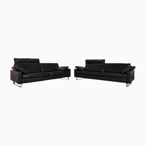 Black Anthracite Conseta Two-Seater Sofas from Cor, Set of 2