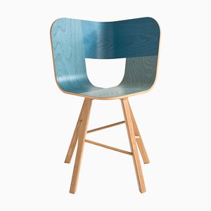 Denim Wood Tria 4 Legs Chair by Colé Italia