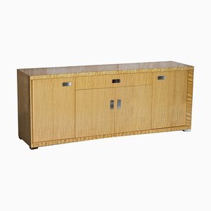 Burr Satinwood & Chrome Sideboard With Drawers from Giorgio Collection