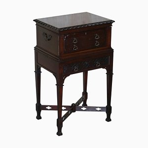 Victorian Carved Mahogany Chippendale Side Table with Cutlery from Maple & Co