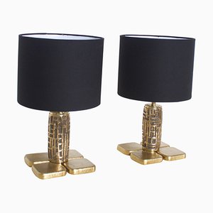 Brutalist Table Lamps by Luciano Frigerio for Frigerio, Italy, 1970s, Set of 2