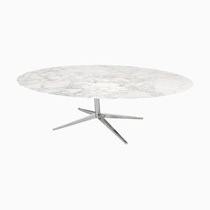 Ovaler Marmor Esstisch oder Schreibtisch von Florence Knoll für Knoll International