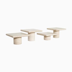 Travertine Tables from Up&Up, Italy, 1970s, Set of 4