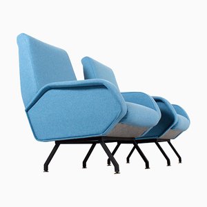 Set of Mid-Century Italian Lounge Chairs in the Style of Marco Zanuso