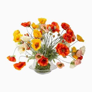 Italian Eternity Atollo Poppy Flowers Set Arrangement Composition from VGnewtrend