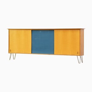 Enfilade escandinavo vintage en amarillo y azul