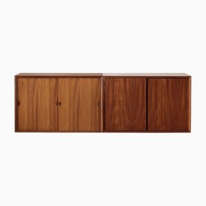 Floating Sideboard With Two Cabinets by Poul Cadovius, Denmark, 1960s