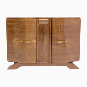 French Art Deco Buffet with Two Doors in Walnut, 1930s