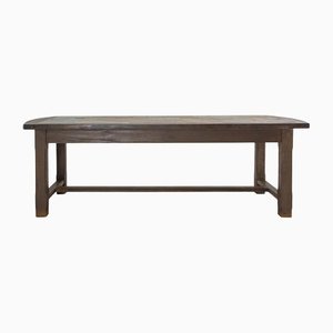 Shaker Style Farmhouse Table with Stone Tiled Top, France, Mid-20th Century