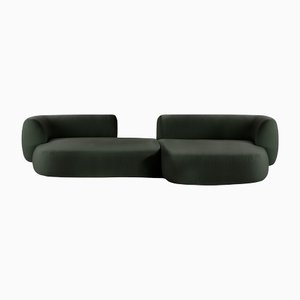 Boucle Forest Hug Modular Fabric Sofa by Ferrianisbolgi, Set of 2