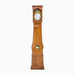 19th Century French Empire Comtoise or Grandfather Clock with Romantic Scene
