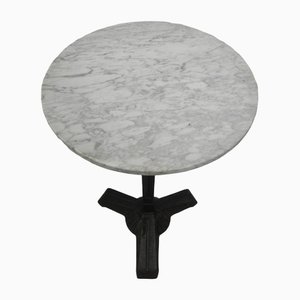 Art Deco Garden Table with Marble Top