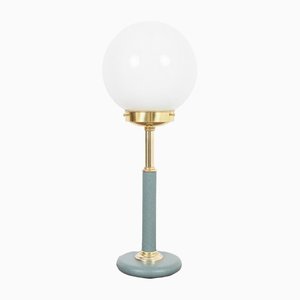 Table Lamp with Milk Glass Shade