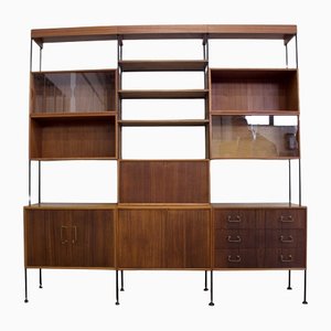 Shelving Unit in Teak and Walnut from Vanson, 1950s
