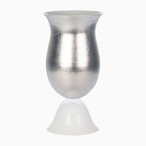 Poseidon Silver Leaf Glass Vase from VGnewtrend