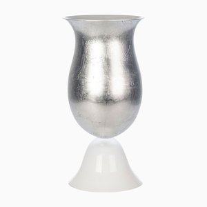 Poseidon Silver Leaf Glass Vase from VGnewtrend