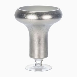 Athens Leaf Silver Glass Vessel from VGnewtrend