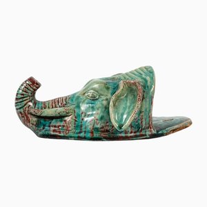Elefante in ceramica della dinastia Qing