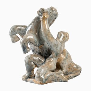 Cheval en Terracotta par G. Doric