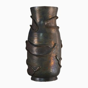 Terracotta Enamelled Vase by Pietro Melandri, 1930s