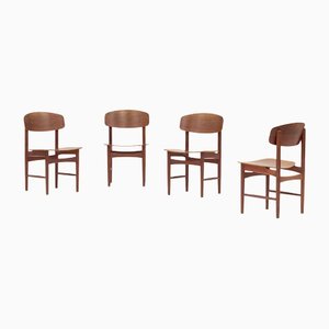 Danish Dining Chairs by Børge Mogensen for Søborg Furniture Factory, 1960s, Set of 4