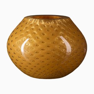 Gold and Orange Murano Glass Mocenigo Bowl by Marco Segantin for VGnewtrend