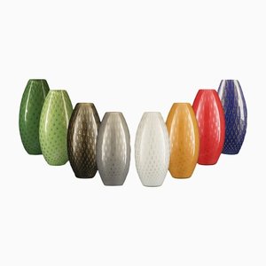 Fat Small Italienische Mocenigo Vase aus Muranoglas in Gold & Blau von Marco Segantin für VGnewtrend