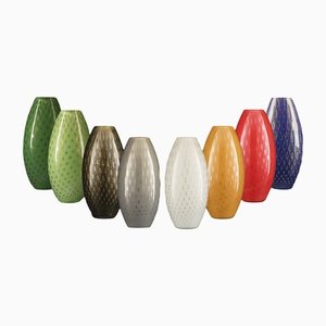 Vase Fat Small en Verre de Murano Vert Foncé et Doré par Marco Segantin pour VGnewtrend