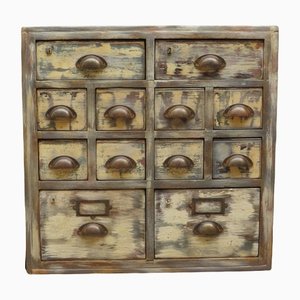 Reclaimed Wooden Bank of Drawers