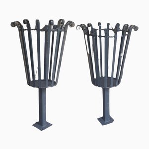 Planters in Iron, Set of 2