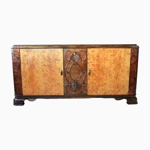 Art Deco French Sideboard in Burr Maple