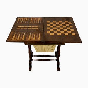 Antique Victorian Game Table in Rosewood