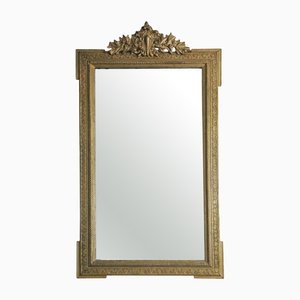 Specchio da parete grande dorato, XIX secolo