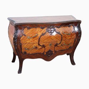 Commode à Tiroirs Vintage avec Incrustations en Noyer, 1930s
