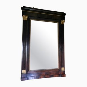 Specchio alto in stile Napoleone III con decorazione dorata