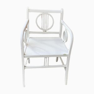Art Deco White Painted Chair, 1930